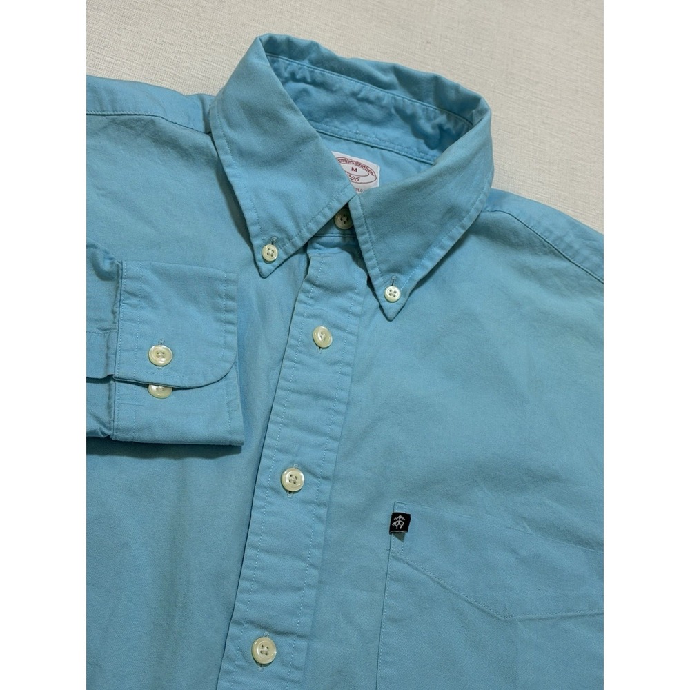 Brooks Brothers 346 Long Sleeve Button Down Shirt M Light Blue Cotton Original